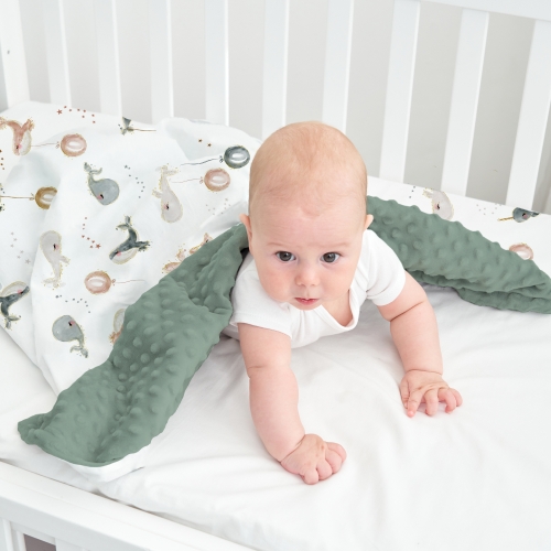 Babydecke Kuscheldecke Krabbeldecke Baumwolle Winter Herbst 78x100cm für Neugeborene Jungen Mädchen