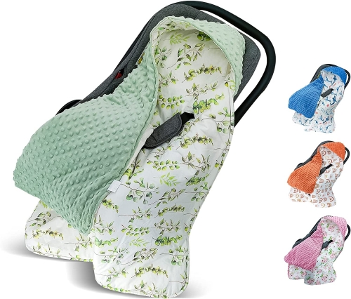 Einschlagdecke Babyschale Winter Universal Kuscheldecke 90x90cm für Buggy Kinderwagen